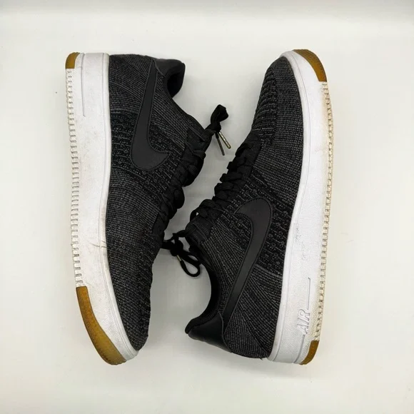 Nike Air Force 1 Flyknit Black sneakers Men’s Size 13 - Picture 8 of 12